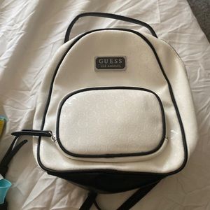 Guess White and black mini bookbag